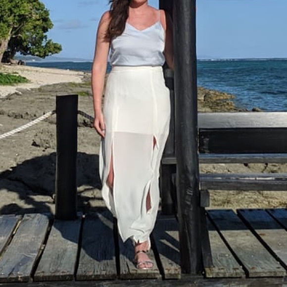 Adjustable strap silky tank top  - Dynamite - size small - Pastel Blue - Picture 4 of 4